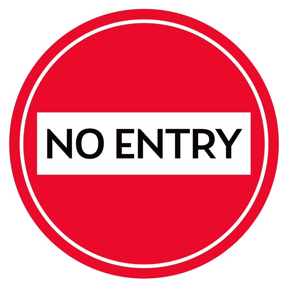 No Entry Floor Decal