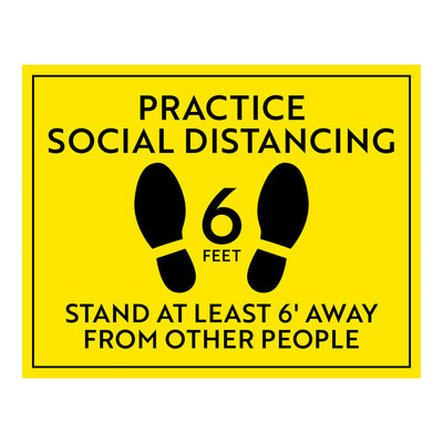 Practice Social Distancing Sign