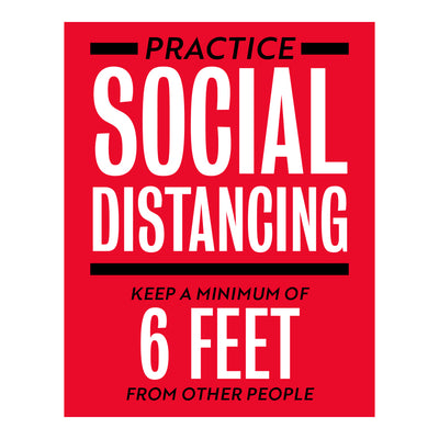 Practice Social Distancing Keep A Minimum Sign