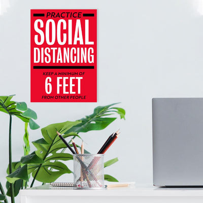 Practice Social Distancing Keep A Minimum Decal