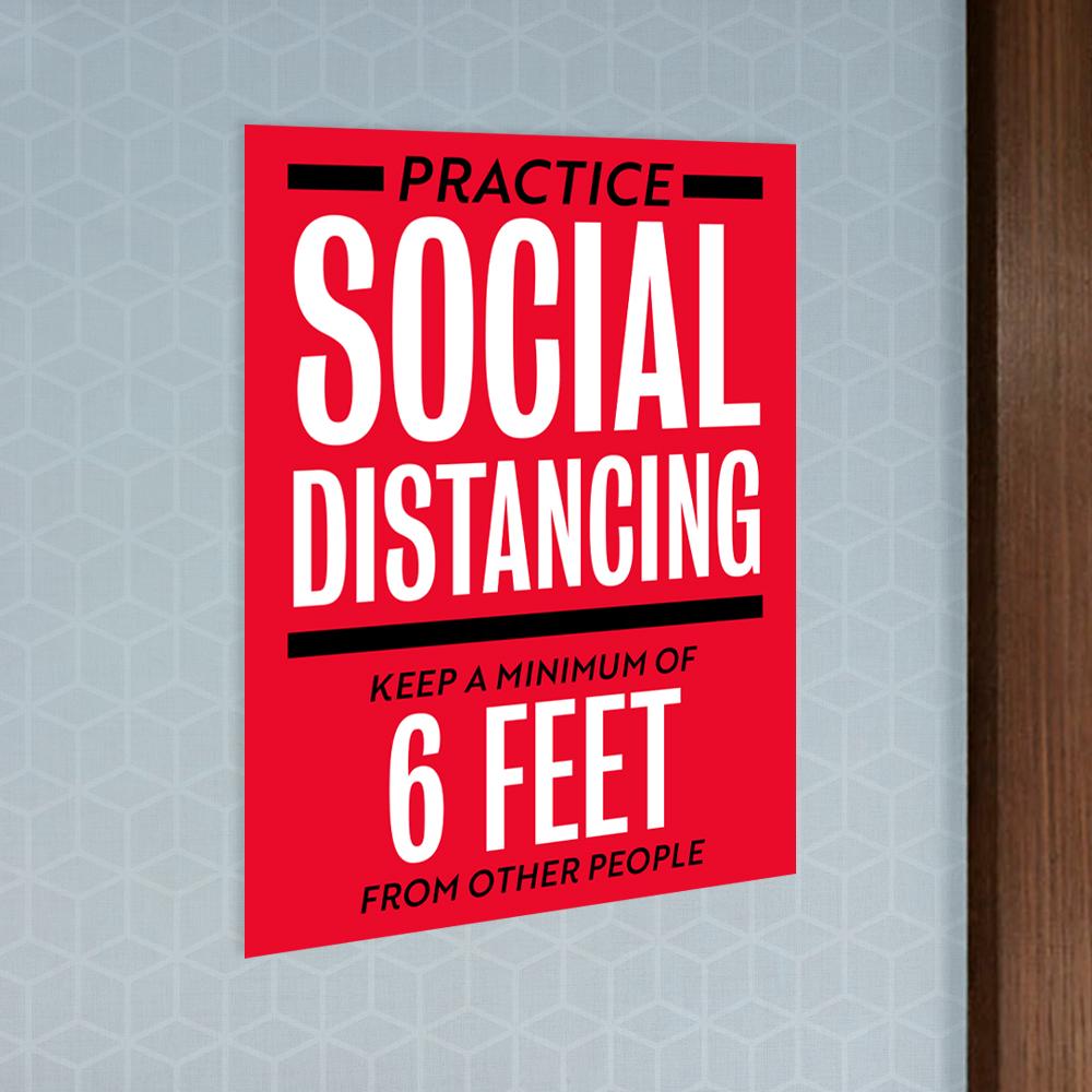 Practice Social Distancing Keep A Minimum Decal