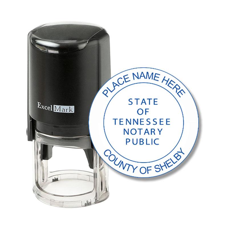 Round Self-Inking Tennessee Notary Stamp