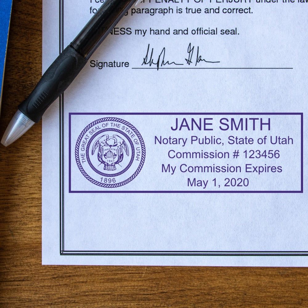 Self-Inking Utah Notary Stamp