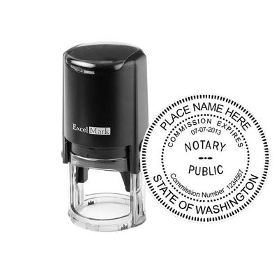 Round Washington Notary Stamp