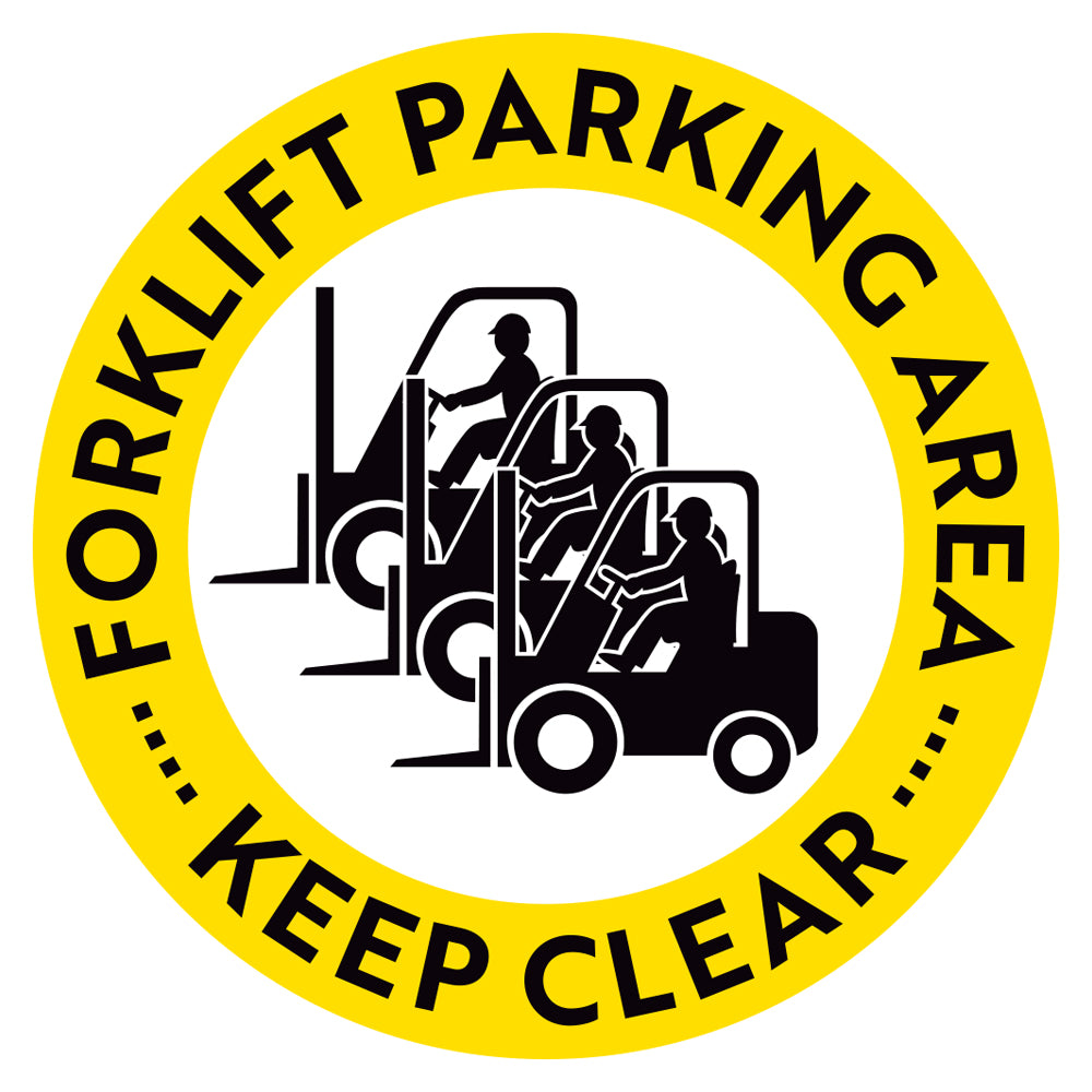 Forklift Parking Area Keep Clear Floor Decal