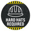 Hard Hats Required Floor Decal