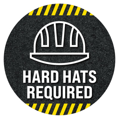 Hard Hats Required Floor Decal