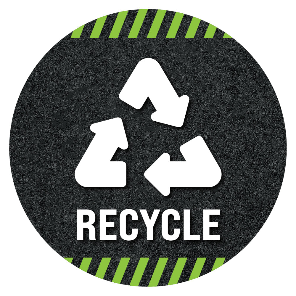 Recycle Program Decal Black Recycle Floor Decal – DiscountRubberStamps.com
