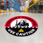 Forklift Crossing Use Caution Floor Decal