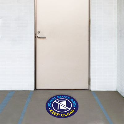 Do Not Block Door Keep Clear Floor Decal