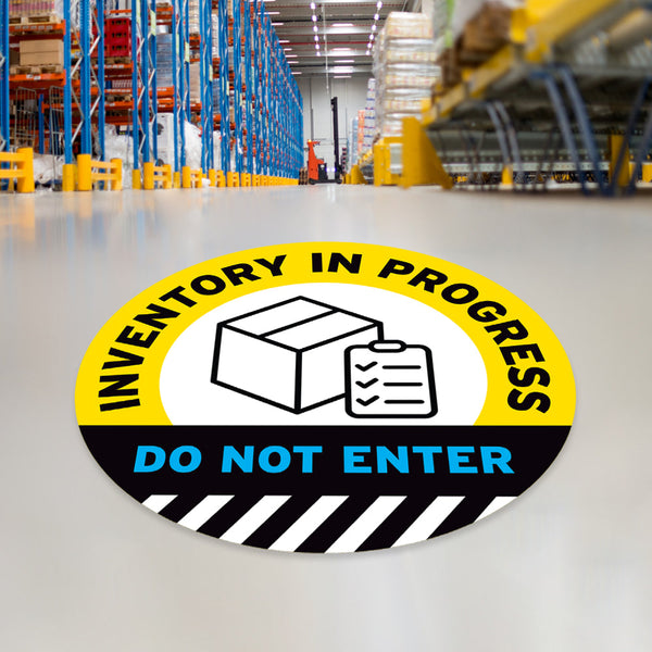 Yellow Inventory In Progress Do Not Enter Floor Decal ...