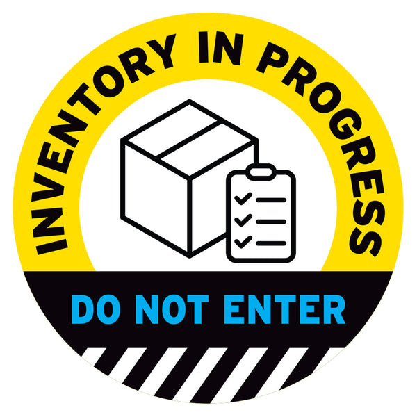 Yellow Inventory In Progress Do Not Enter Floor Decal ...