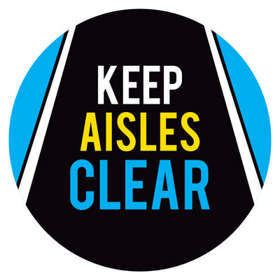 Keep Aisles Clear Floor Decal