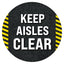 Black Keep Aisles Clear Floor Decal