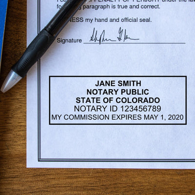 Pink Colorado Notary Stamp