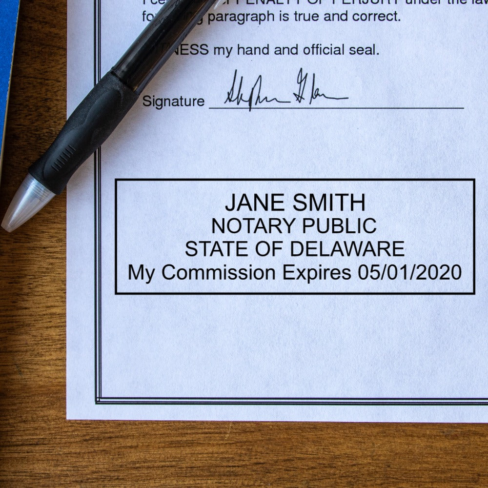Self-Inking Delaware Notary Stamp