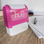 Pink Indiana Notary Stamp