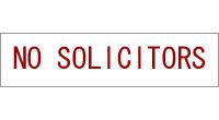 Classic No Solicitors Sign