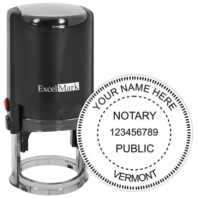 Round Vermont Notary Stamp